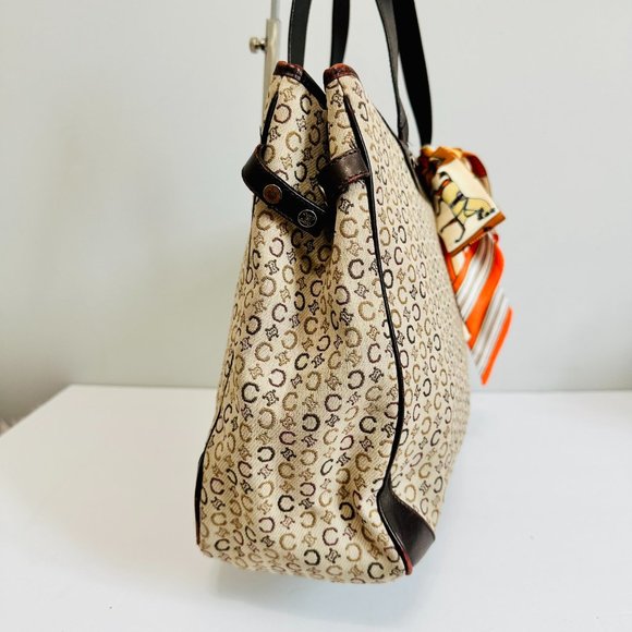 AUTHENTIC CELINE MONOGRAM TOTE BAG VINTAGE CE00/22 MADE IN ITALY - Picture 9 of 16